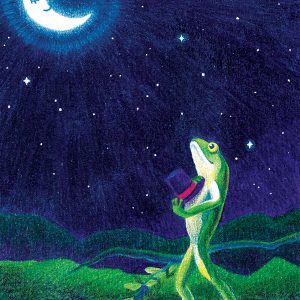 Postal La luna y el sapo